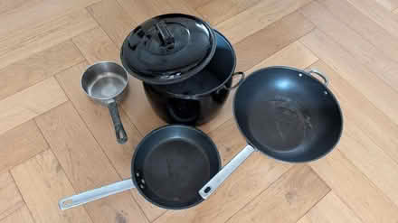 Photo of free Assorted pots and pans (Plaistow E13) #1
