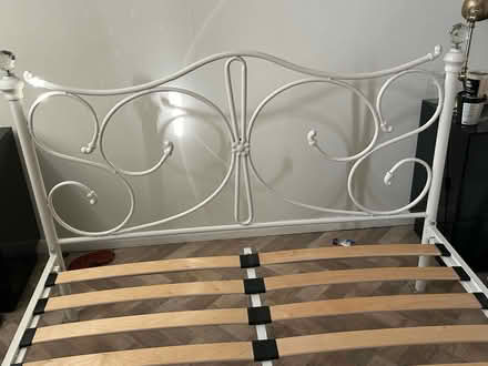 Photo of free Double bed frame, metal, complete (AL3 near Waitrose) #2