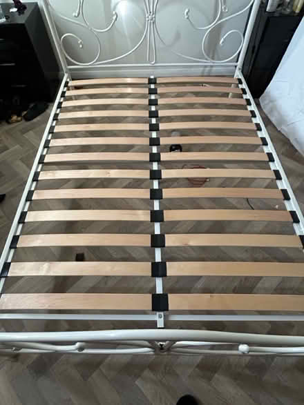 Photo of free Double bed frame, metal, complete (AL3 near Waitrose) #3