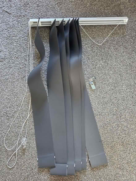 Photo of free Small grey vertical slatted blind (Skipton BD23) #1