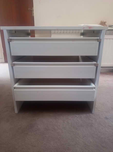 Photo of free White three-drawer chest unit (Shirley CR0) #2