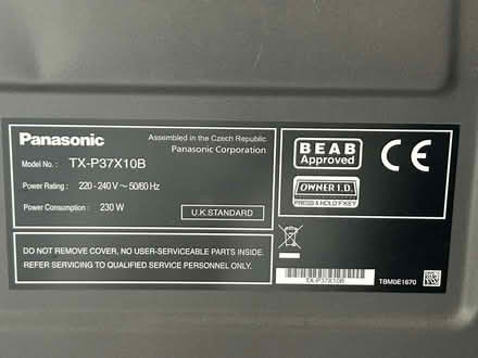 Photo of free Old 37 inch Panasonic flatscreen TV (Prestbury GL52) #2