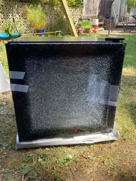 Photo of free Beverage cooler smashed glass front (New Malden KT3) #1