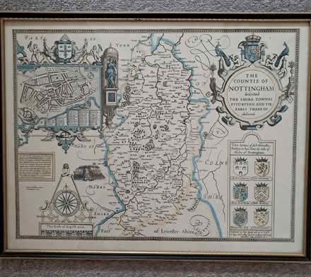 Photo of free 1610 historical map of Nottinghamshire (Kimberley NG16) #1