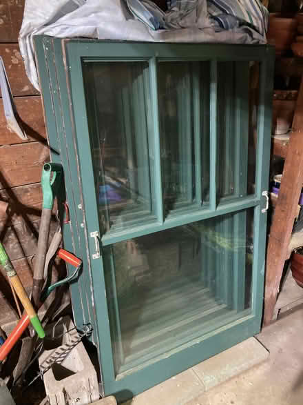 Photo of free Old wood and glass storm windows (Whiffen Pl) #1