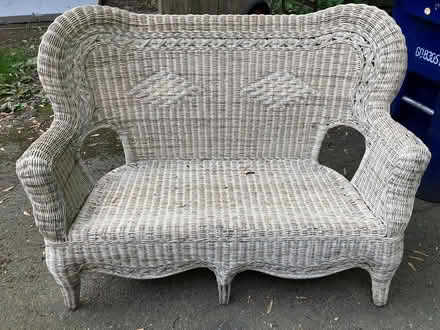 Photo of free Wicker love seat (Spring Hill, Somerville) #1