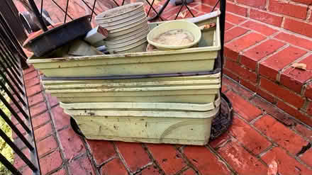Photo of free Plastic flowers pots (Clarendon metro,Arlington, VA) #1
