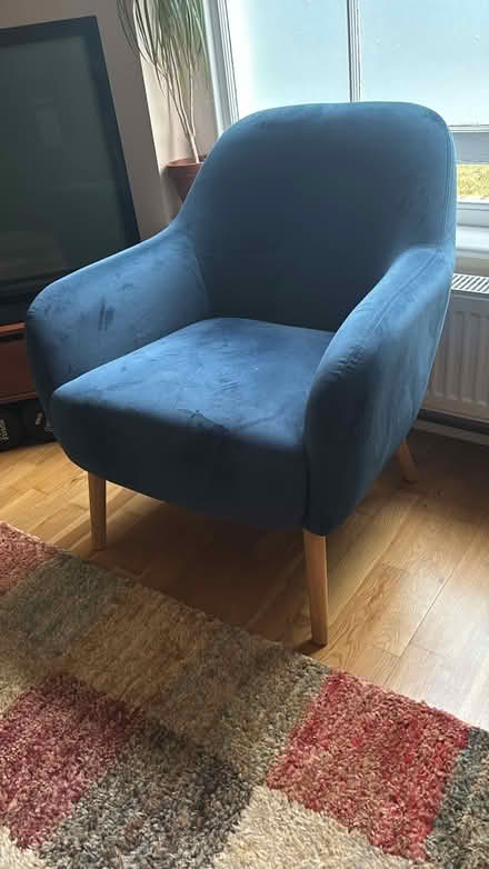 Photo of free Blue armchair (Hamlet Road, Crystal Palace) #3