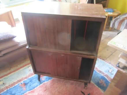 Photo of free wooden 60's/70's record cabinet (Finchley N12) #1