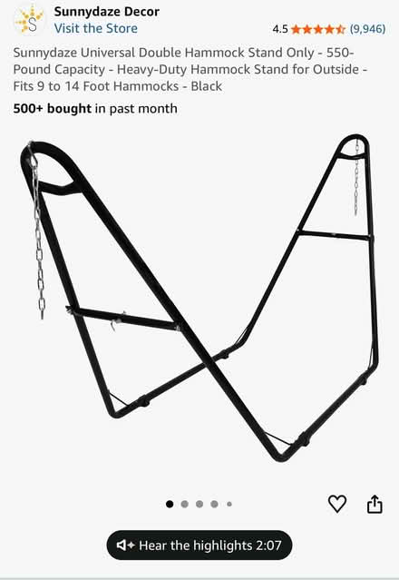 Photo of free Hammock Stand (Sir Francis Drake near Redhill) #2