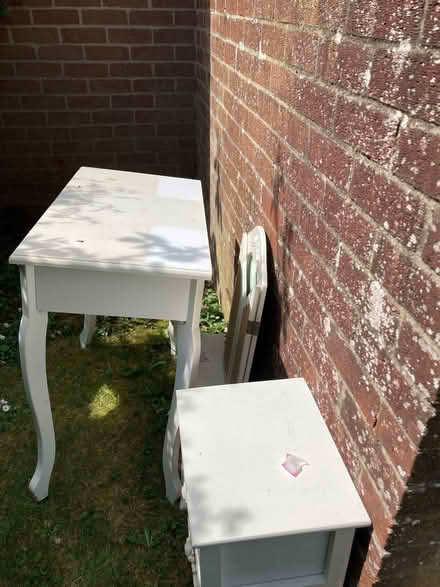 Photo of free White Dressing Table with Mirror & Bedside Cabinet. (St James, South Elmham IP19) #4