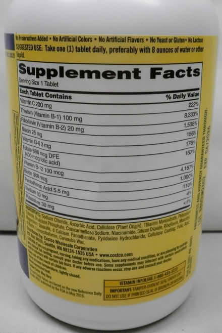 Photo of free Kirkland Super B-Complex Tablets (95822) #2