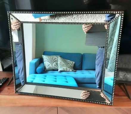 Photo of free Silver Studded Mirror (Saltaire BD18) #2