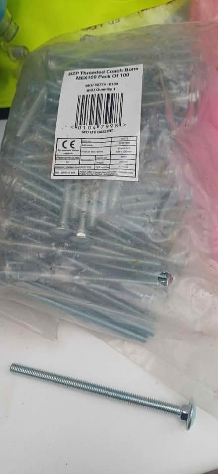 Photo of free M6 coach bolts (TN38 Bulverhythe) #1