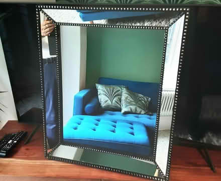 Photo of free Silver Studded Mirror (Saltaire BD18) #3