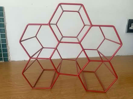 Photo of free Red hexagonal wine rack (Harrogate) #2