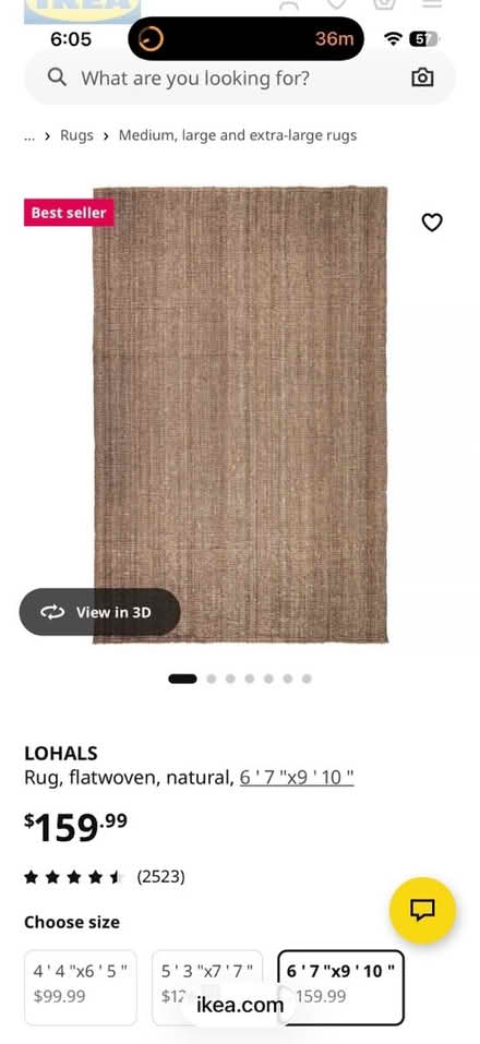 Photo of free IKEA Natural Jute Rug (16th st hts dc) #3
