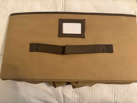 Photo of free 2 light brown fabric bins (Bradford) #1