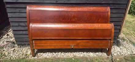Photo of free Wooden Kingsize sleigh bed frame (Faringdon SN7) #1