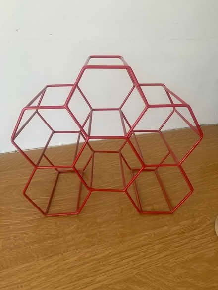Photo of free Red hexagonal wine rack (Harrogate) #1