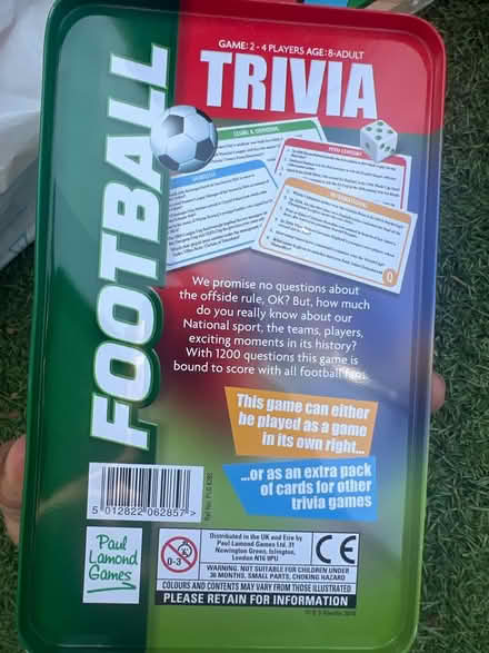 Photo of free Football trivia (West acton - W3) #3