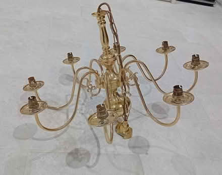 Photo of free 8 Arm Brass Chandelier (Old Swarland, NE65) #2