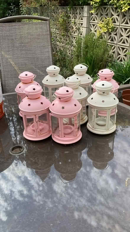 Photo of free Pink and white tea light lanterns (New Malden KT3) #1