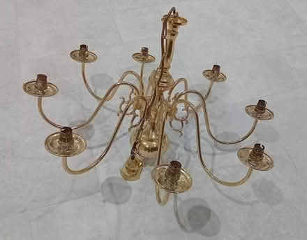 Photo of free 8 Arm Brass Chandelier (Old Swarland, NE65) #1
