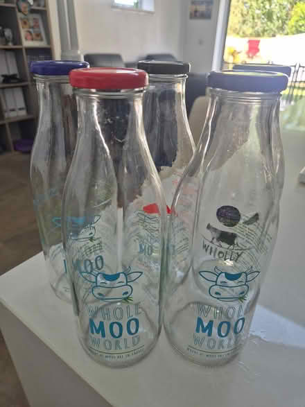 Photo of free Milkbot bottles and lids (Cheltenham) #1