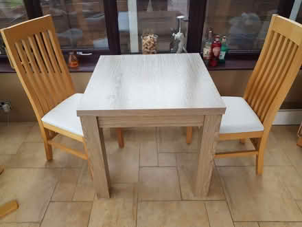 Photo of free Folding dining table with 2 chairs (Siddal Moor OL10) #1