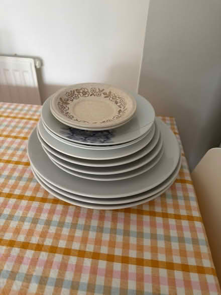 Photo of free Stack of white plates (North Road, Islington (N7 9)) #1