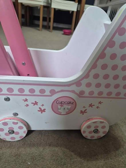 Photo of free Beautiful wooden babies pram (RG2 Shinfield) #3