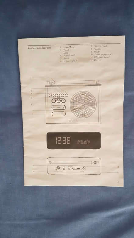 Photo of free John Lewis clock radio (Hampden Park BN22) #2
