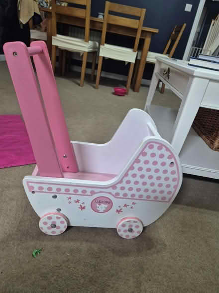 Photo of free Beautiful wooden babies pram (RG2 Shinfield) #1