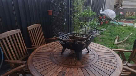 Photo of free Outdoor wooden table and chairs (Markfield LE67) #2