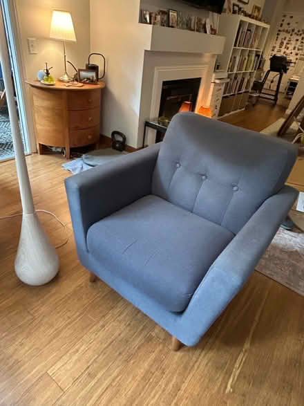 Photo of free Blue armchair (Claremont Hills, Oakland) #2