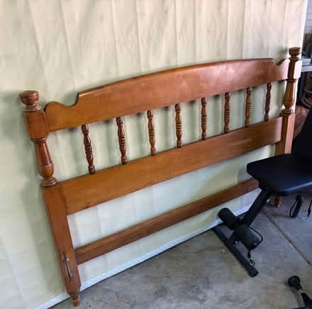 Photo of free Full bed sized wooden head board + (Foothills near River Craycroft) #1
