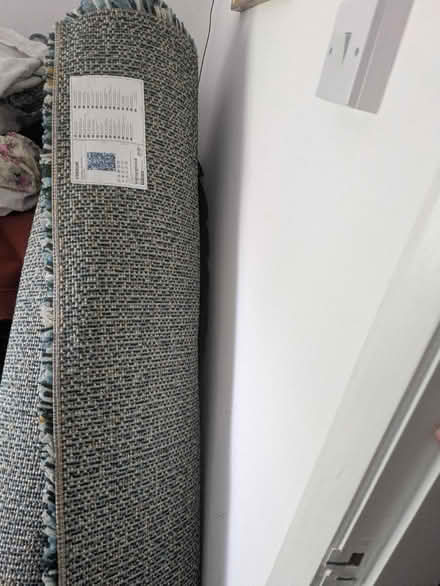 Photo of free Large blue/white/mustard rug (Wolverhampton WV10) #2