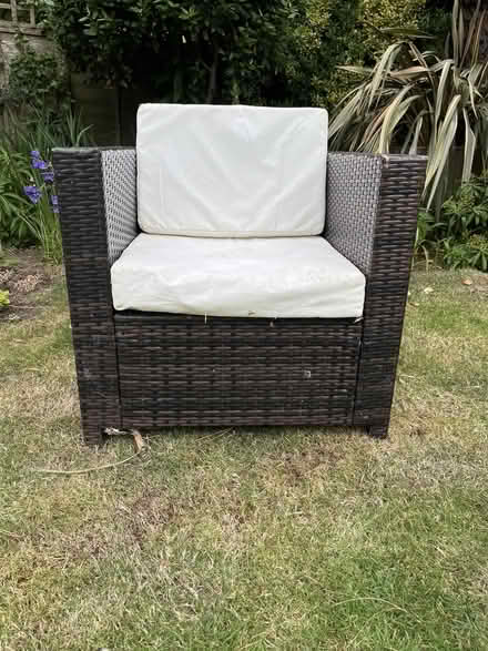 Photo of free Rattan type garden chair (Aldwick) #1