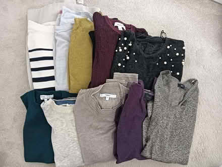 Photo of free Selection of jumpers & beige coat (W5) #1