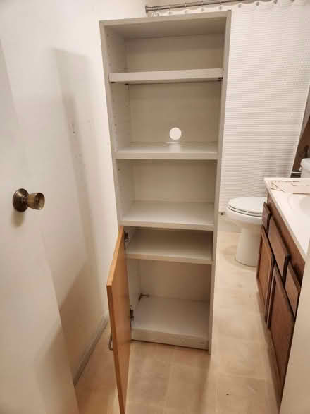 Photo of free Tall white bathroom/office cabinet (Wedgwood, Seattle, WA, US) #1