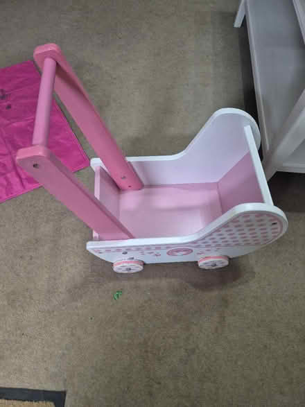 Photo of free Beautiful wooden babies pram (RG2 Shinfield) #2