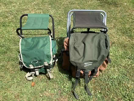 Photo of free 2 folding camp stools and backpack (BS24) #1