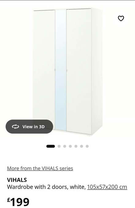 Photo of free Used IKEA Wardrobe - Great condition (Emlyn Gardens W12) #1