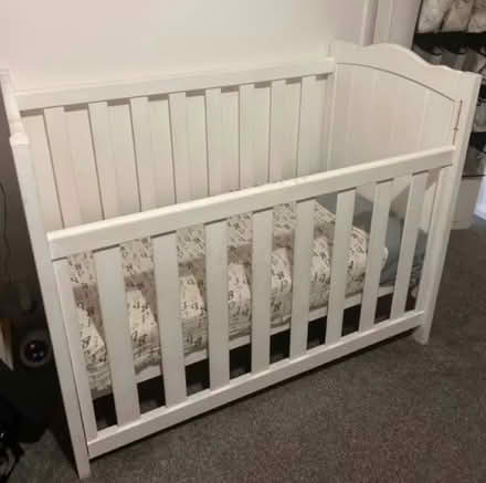 Photo of free Baby’s cot white wooden + mattress (Napsbury AL1) #2