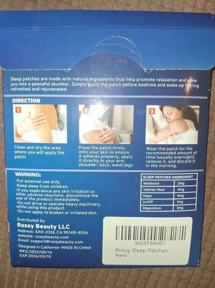 Photo of free Sleep patches unopened sealed (07075 - Wood Ridge) #2