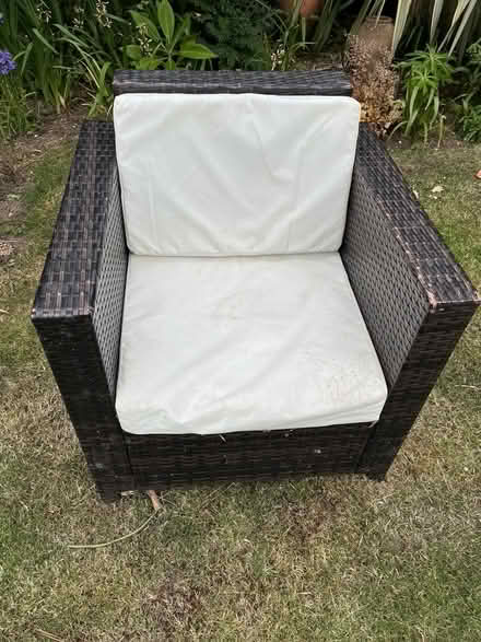 Photo of free Rattan type garden chair (Aldwick) #3