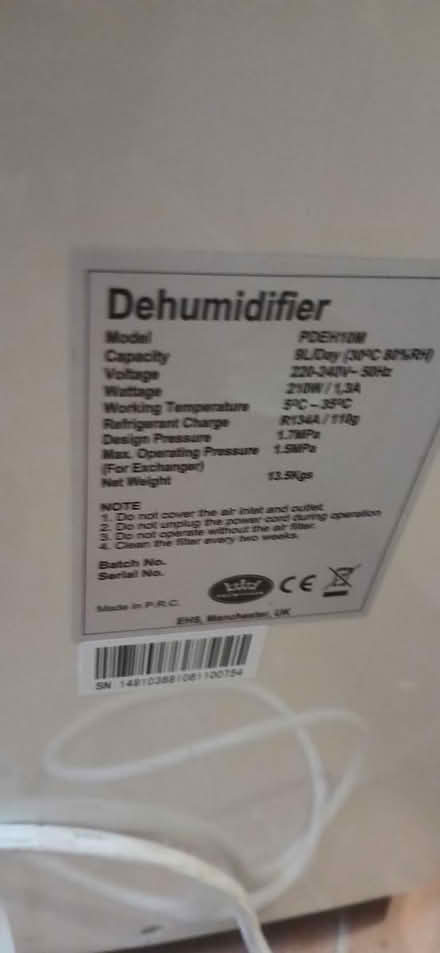 Photo of free Dehumidifier (CT11) #2