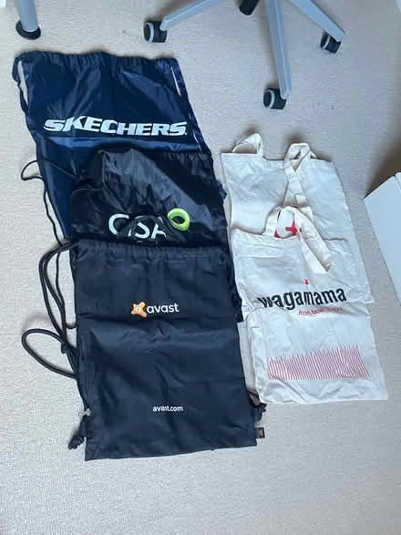 Photo of free Four drawstring bags and two totes (Maida Vale W9) #1