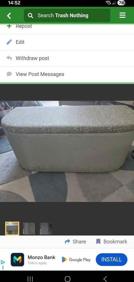Photo of free Ottoman/blanket box (RG213AD) #3